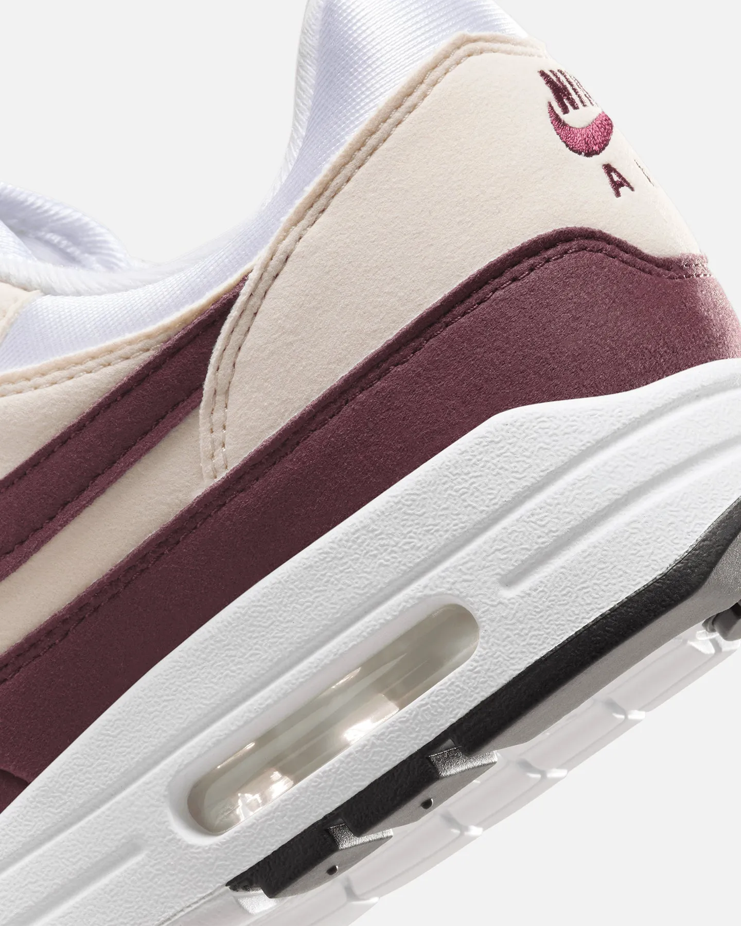Nike Women's Air Max 1 White/Night Maroon-Phantom Black