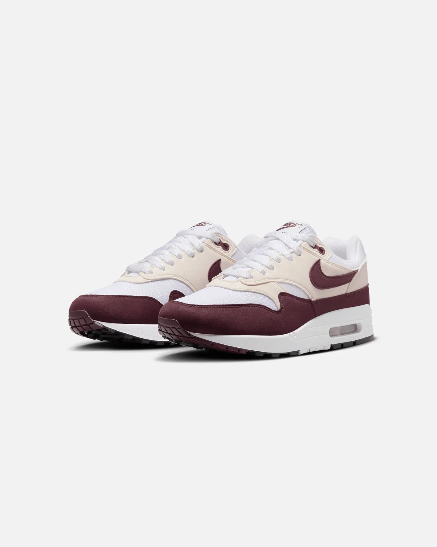 Nike Women's Air Max 1 White/Night Maroon-Phantom Black