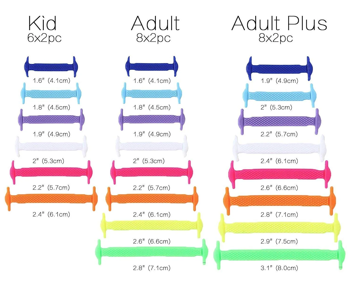 No Tie Shoelaces,Elastic Shoelaces for Sneakers-Classic