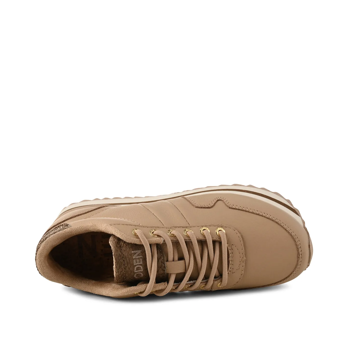 Nora III Full Leather Plateau - Coffee Cream