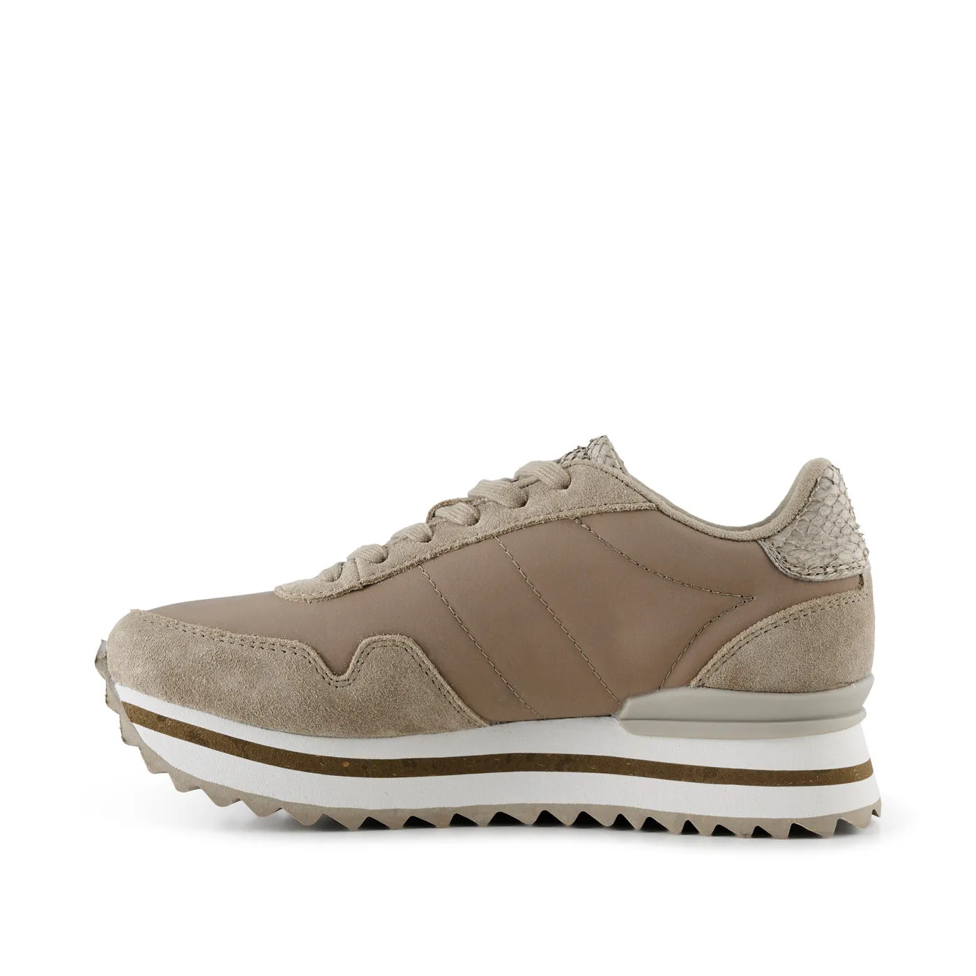 Nora III Leather Plateau - Silver Mink