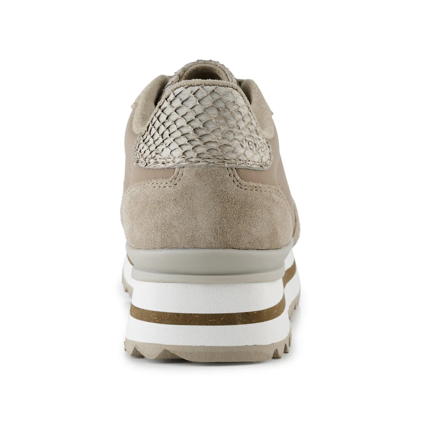 Nora III Leather Plateau - Silver Mink