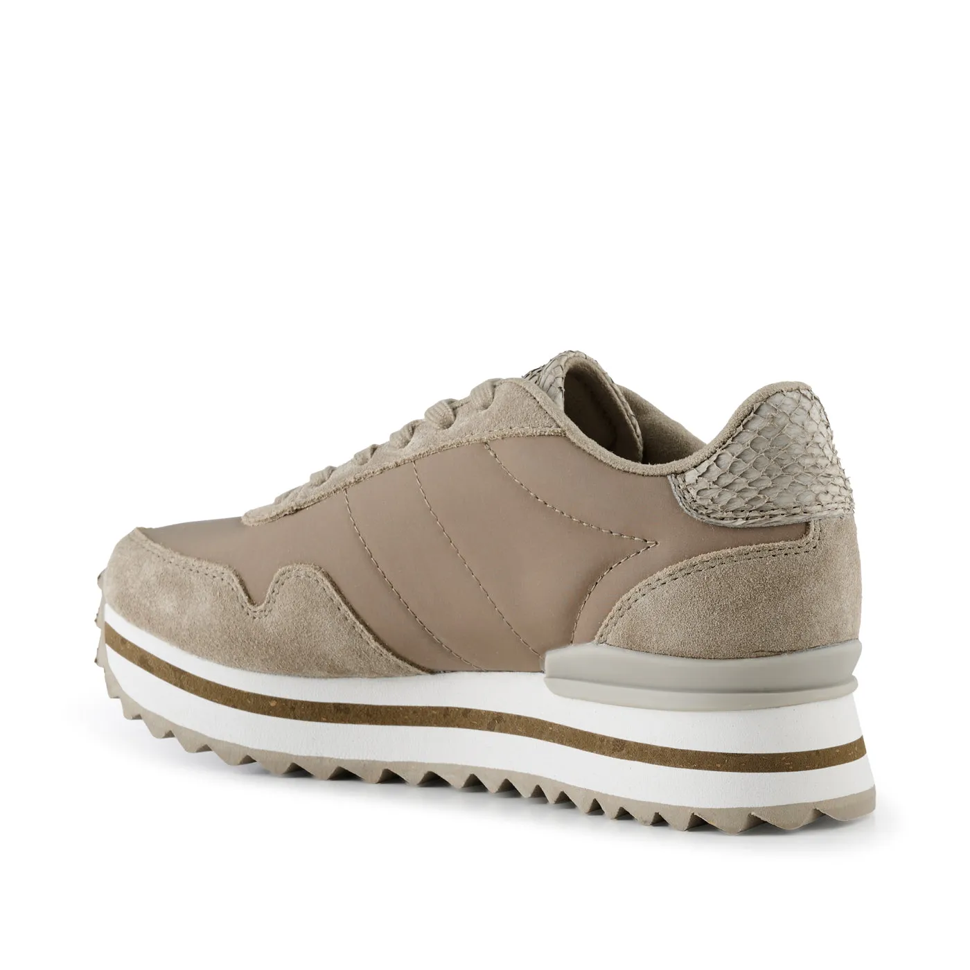 Nora III Leather Plateau - Silver Mink