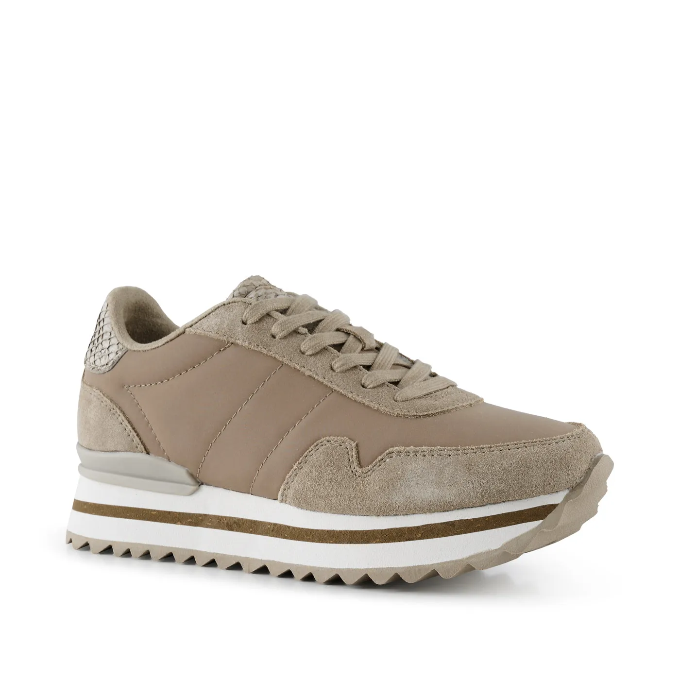 Nora III Leather Plateau - Silver Mink
