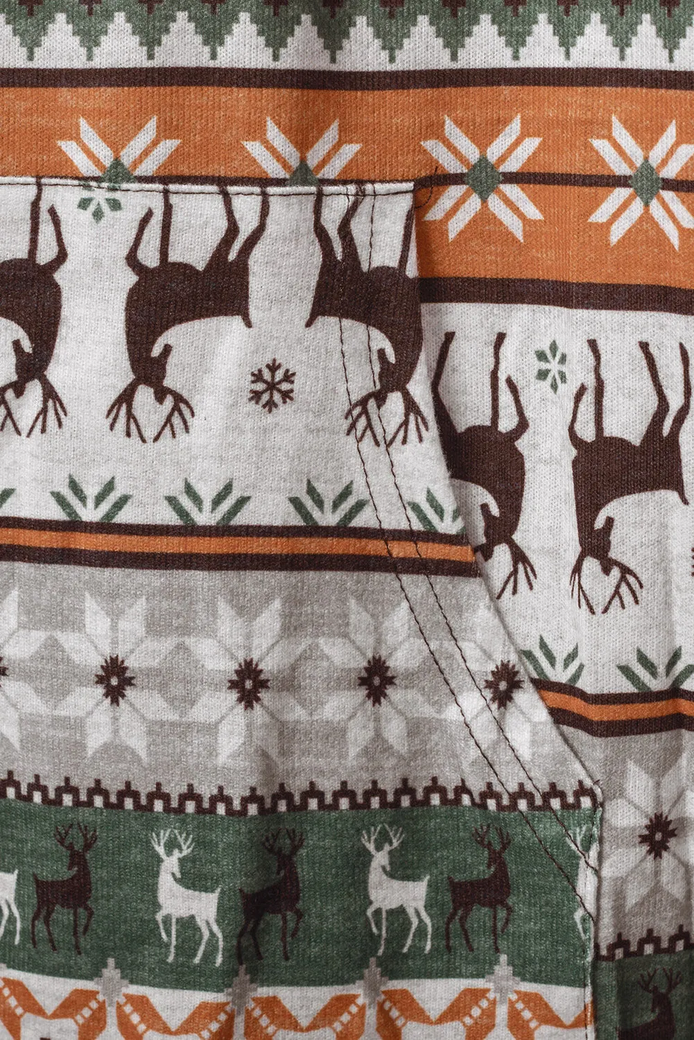 Plus Size Reindeer High Low Hoodie