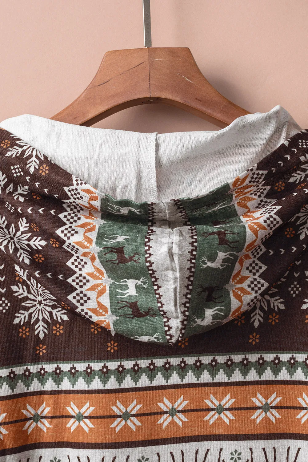 Plus Size Reindeer High Low Hoodie