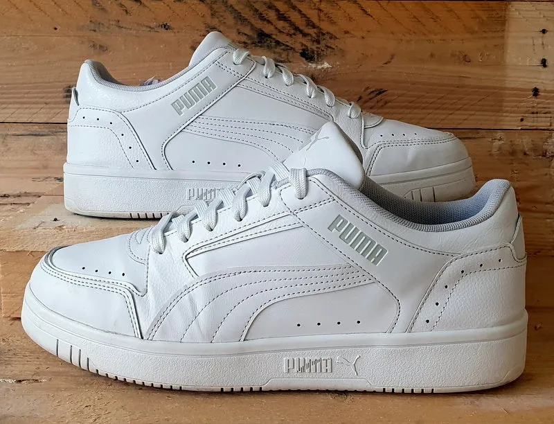 Puma Rebound Joy Low Leather Trainers UK10/US11/EU44.5 380747-02 Triple White