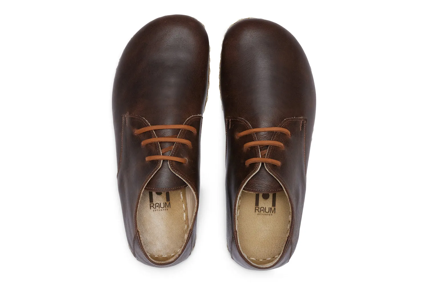 Raum Men's Barefoot Grounding Lace Up Shoe - Coffee