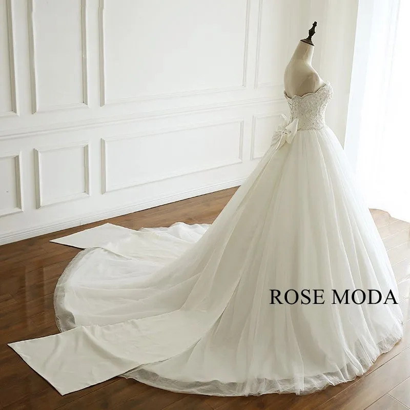 Rosemoda Vintage Lace Ball Gown Wedding Dress