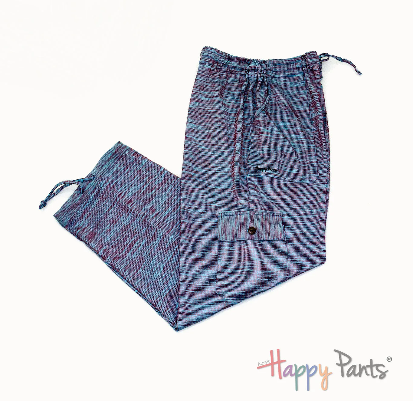 Sea Breeze Blue Men Happy Pants