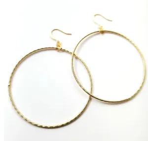 Shimmer Gold Hoops