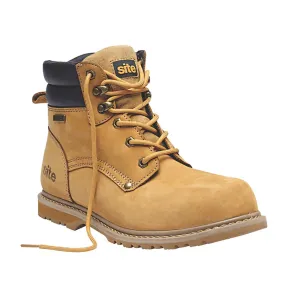 Site Mens Safety Boots Savannah Waterproof Tan Leather Size UK 6-12