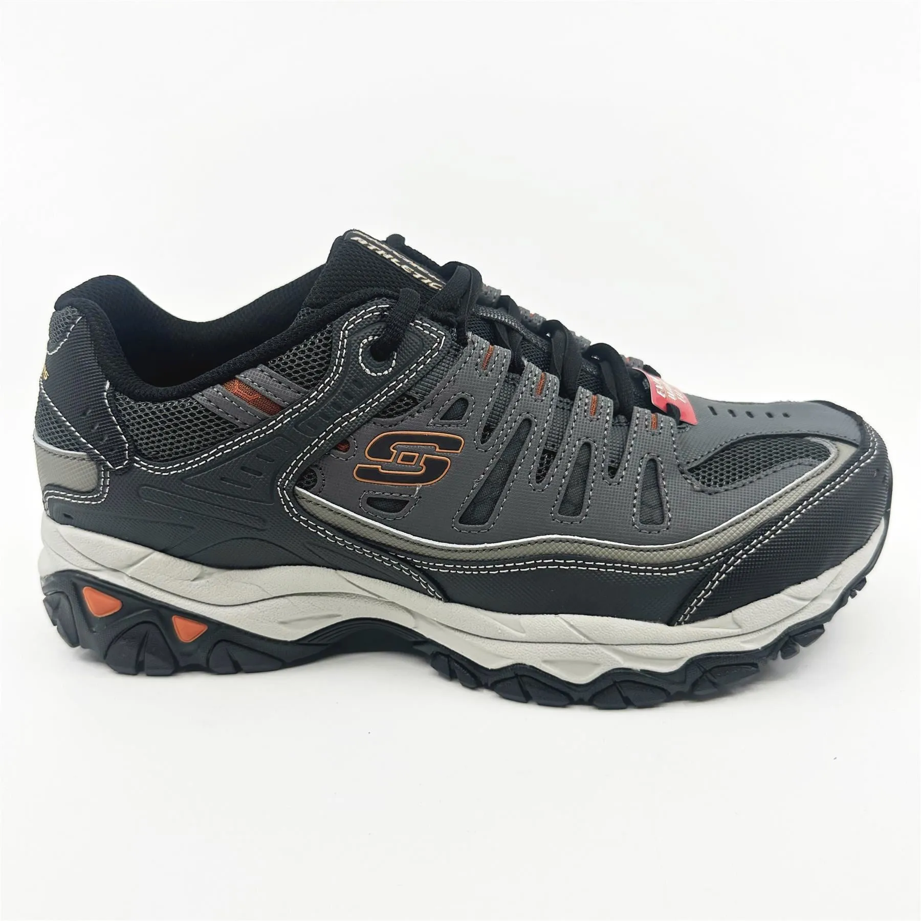 Skechers After Burn M Fit Charcoal Gray Mens Extra Wide Slip On Sneakers