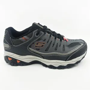 Skechers After Burn M Fit Charcoal Gray Mens Extra Wide Slip On Sneakers