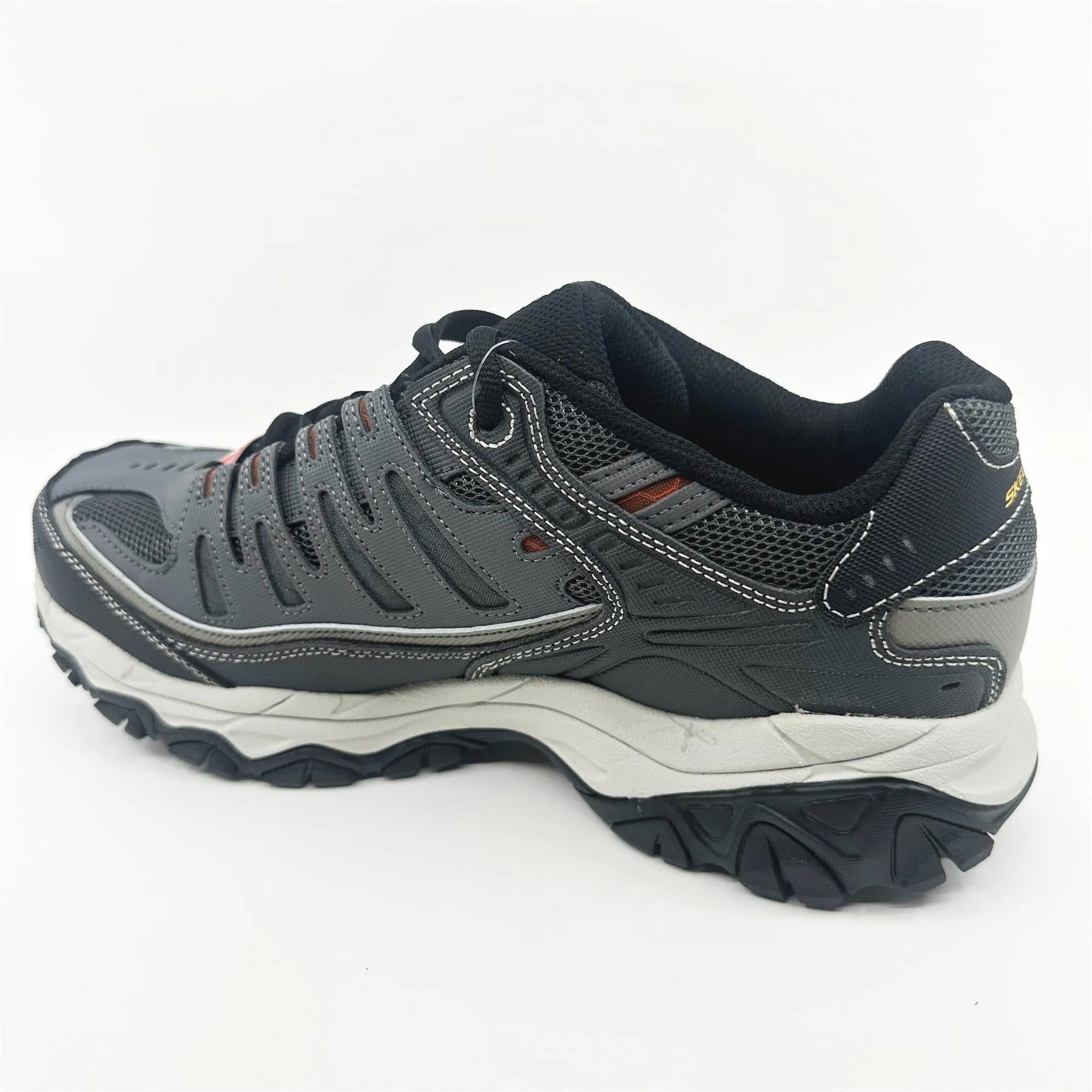 Skechers After Burn M Fit Charcoal Gray Mens Extra Wide Slip On Sneakers