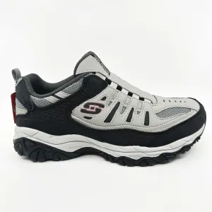 Skechers After Burn M Fit Wonted Gray Black Mens Extra Wide Slip On Sneakers