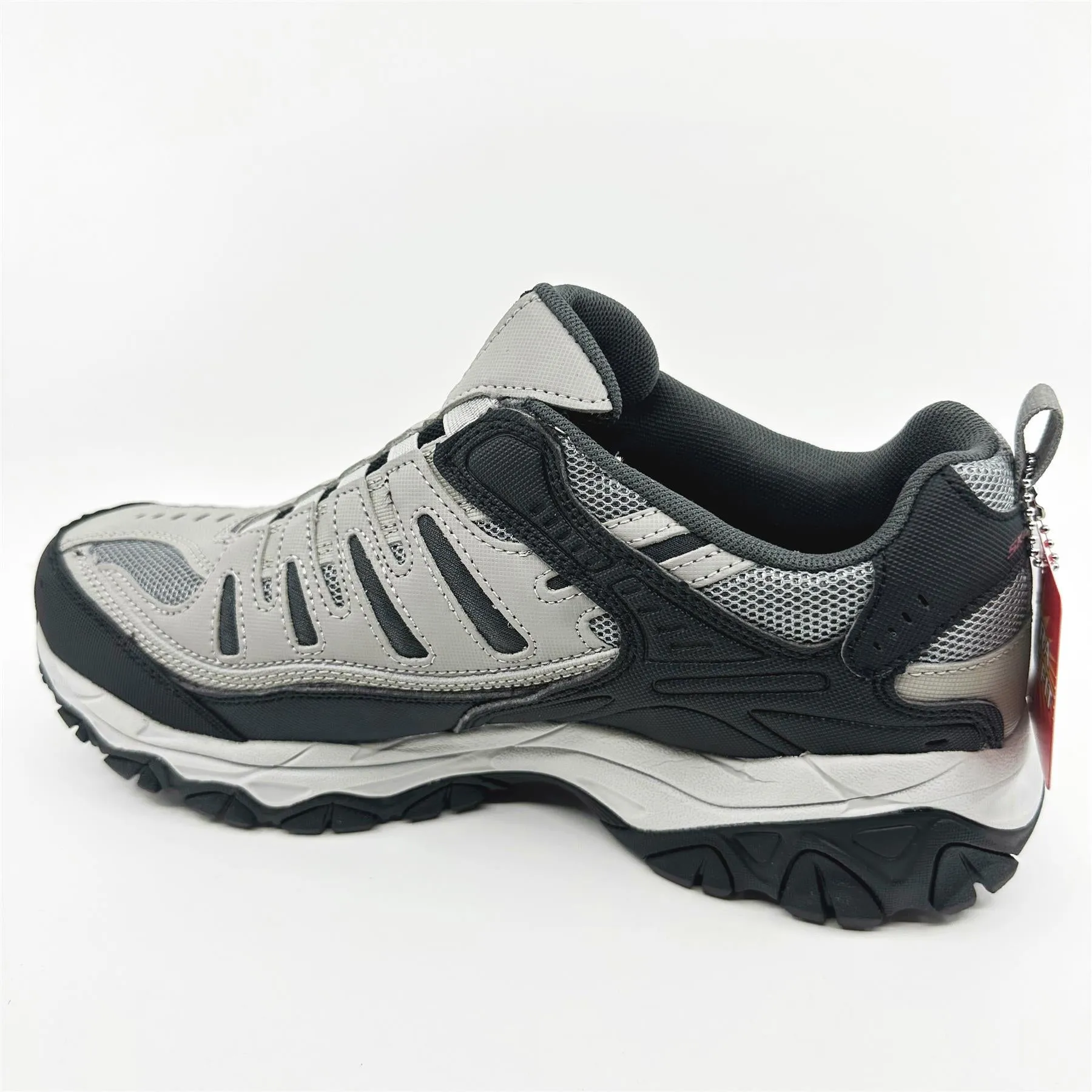 Skechers After Burn M Fit Wonted Gray Black Mens Extra Wide Slip On Sneakers