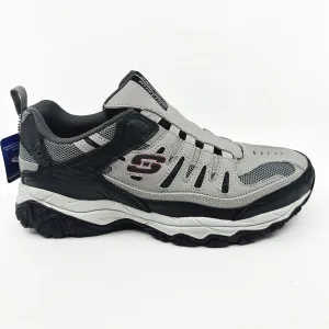 Skechers After Burn M Fit Wonted Gray Black Mens Slip On Sneakers