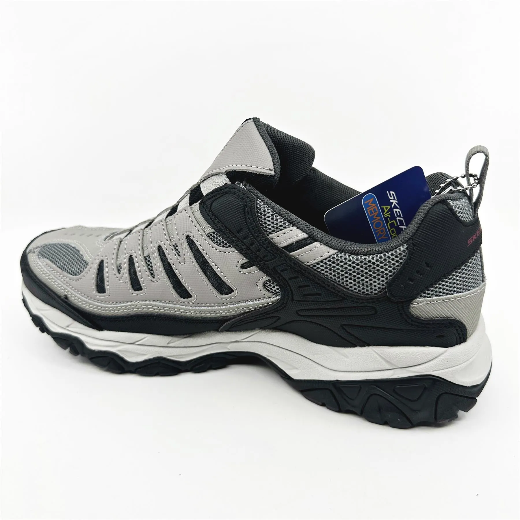 Skechers After Burn M Fit Wonted Gray Black Mens Slip On Sneakers