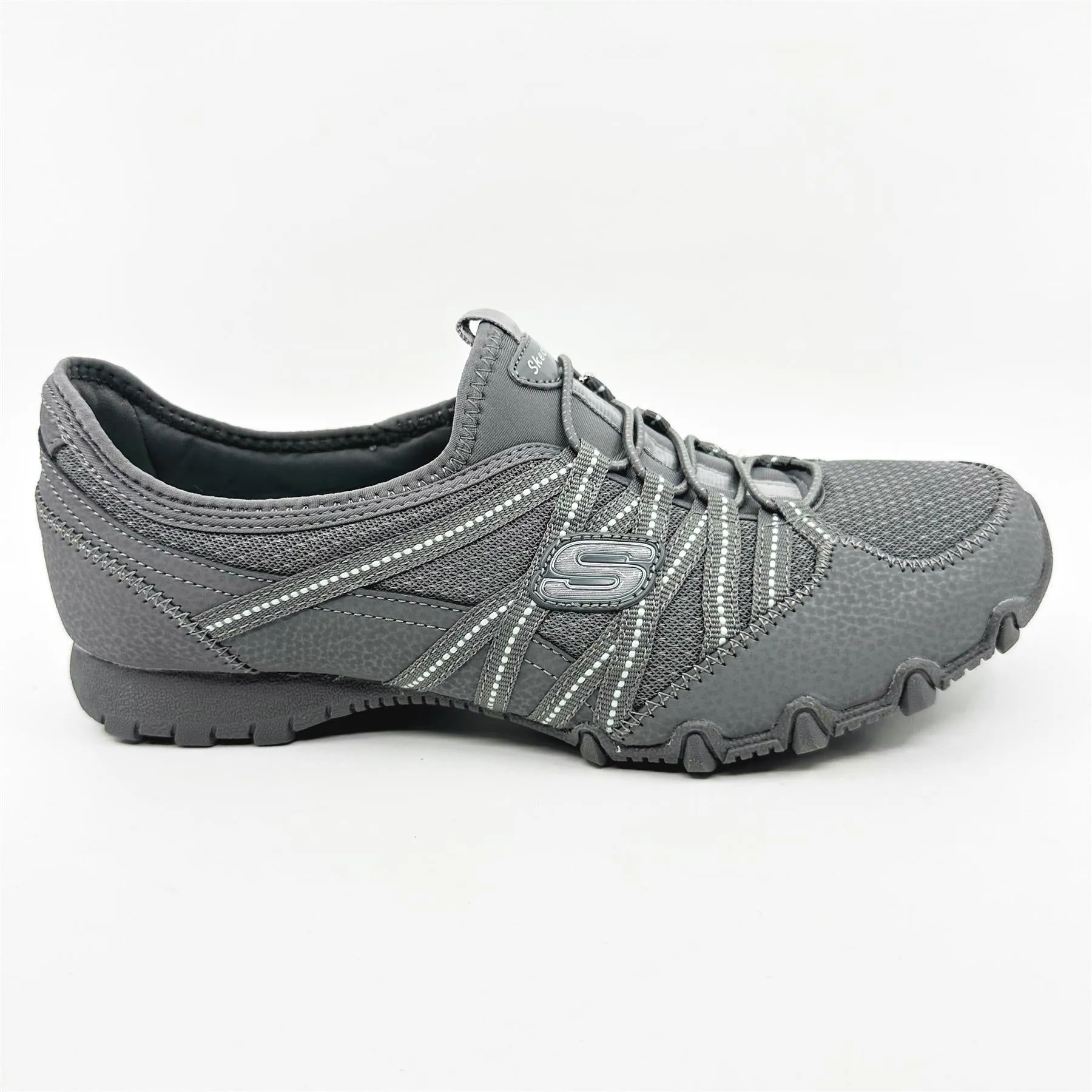 Skechers Bikers Lite Relive Gray Multi Womens  Slip On Sneakers