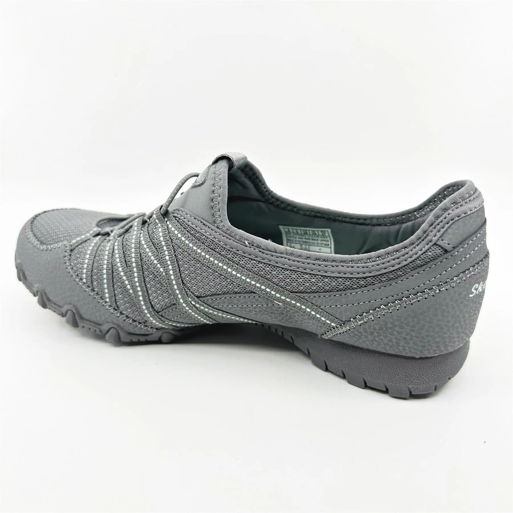Skechers Bikers Lite Relive Gray Multi Womens  Slip On Sneakers
