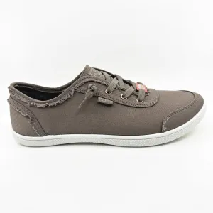 Skechers Bobs B Cute Taupe Womens Wide Slip On Sneakers
