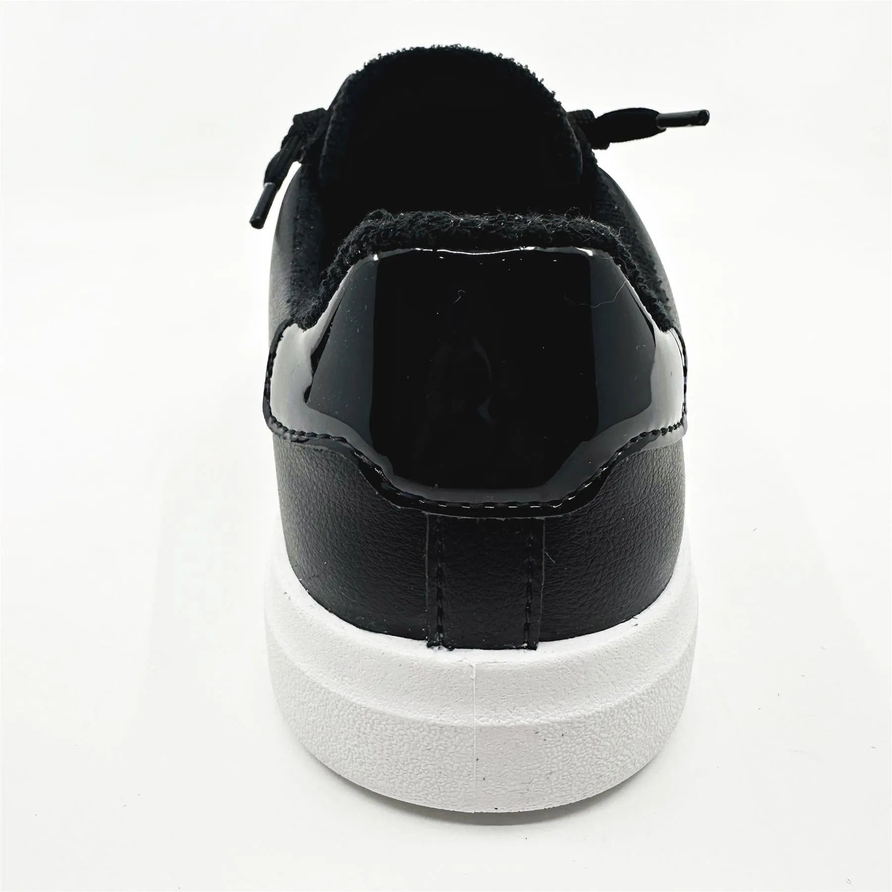 Skechers Bobs D'Vine Instant Delight Black Womens Wide Slip On Sneakers