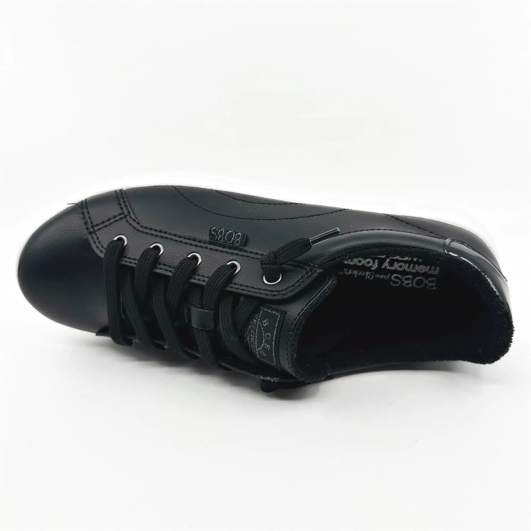 Skechers Bobs D'Vine Instant Delight Black Womens Wide Slip On Sneakers