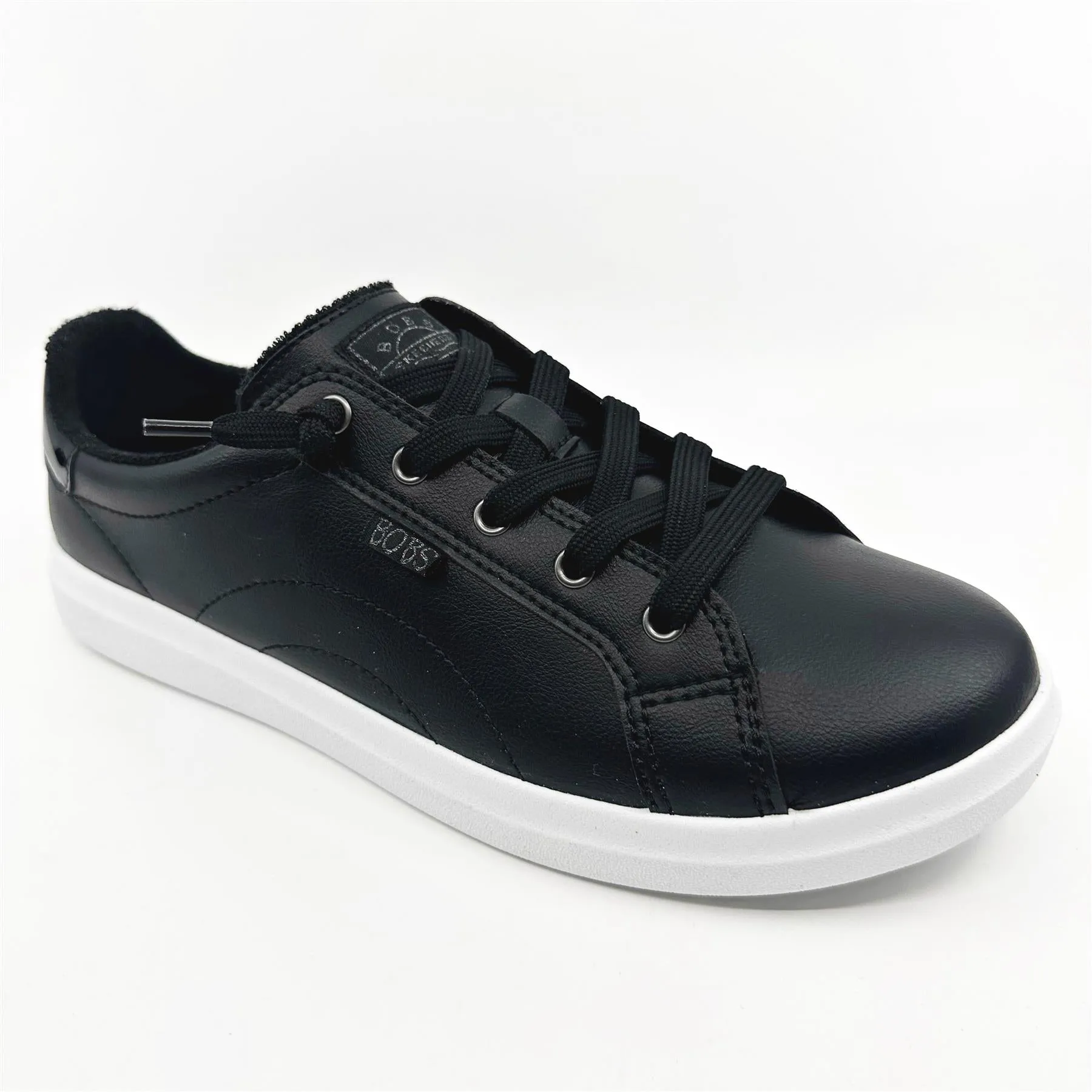 Skechers Bobs D'Vine Instant Delight Black Womens Wide Slip On Sneakers