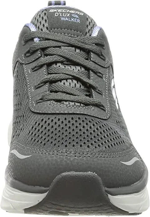 Skechers D'Lux Walker-Infinite Motion Charcoal Lace Up Low Top Fashion Sneakers