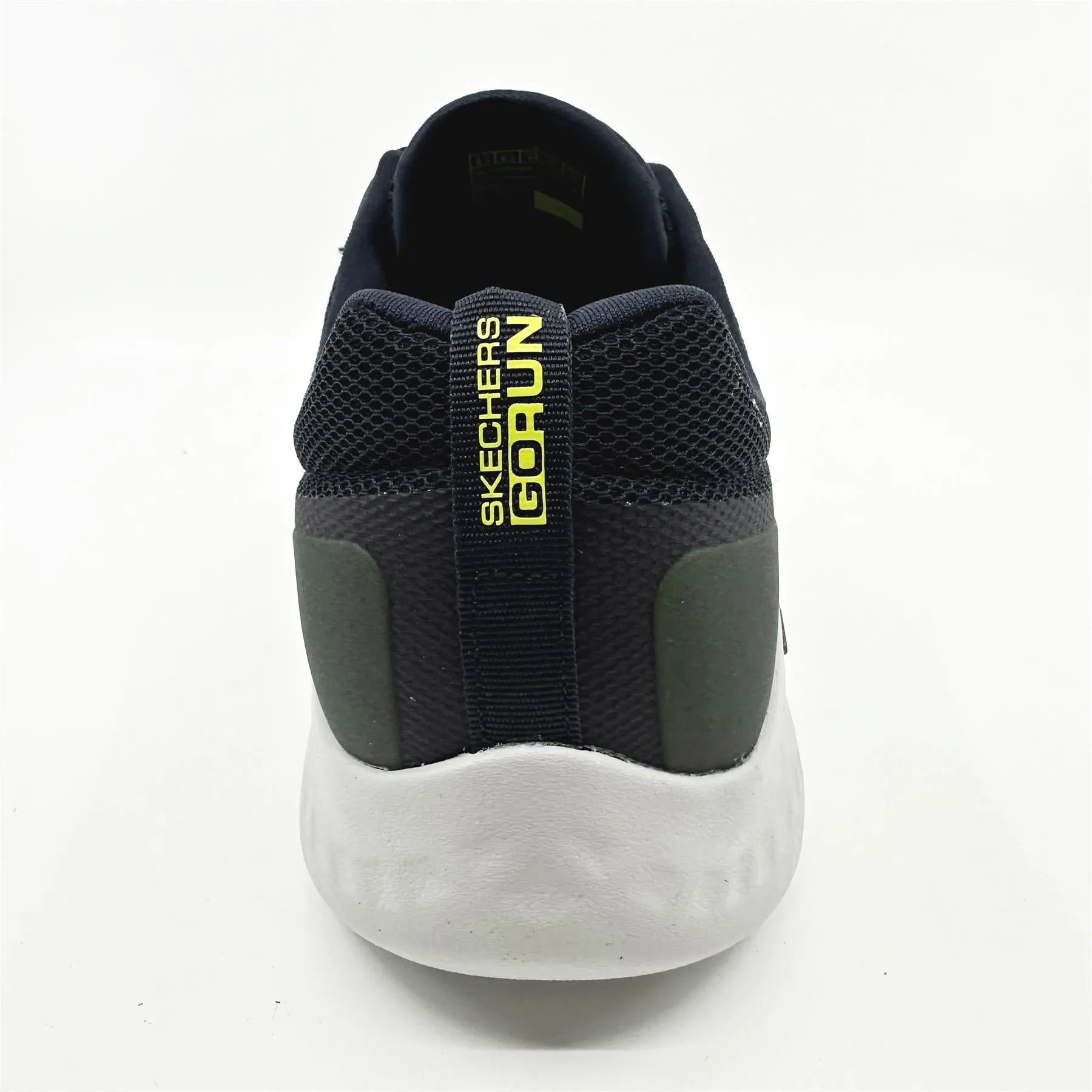 Skechers Go Run Lite Navy Lime Mens Extra Wide Athletic Sneakers