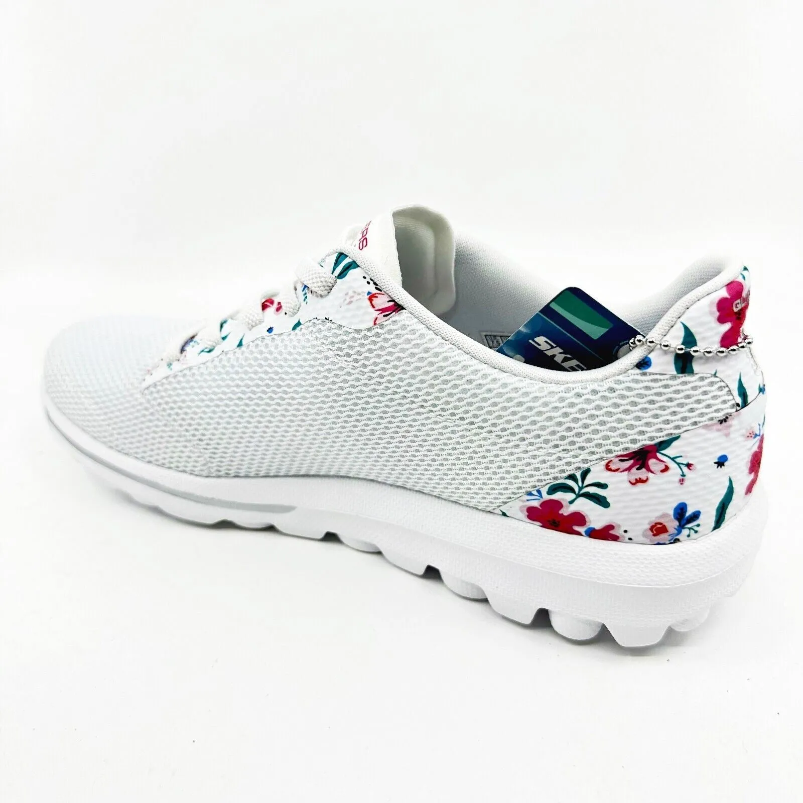 Skechers Go Walk Classic Dream White Womens Comfort Sneakers