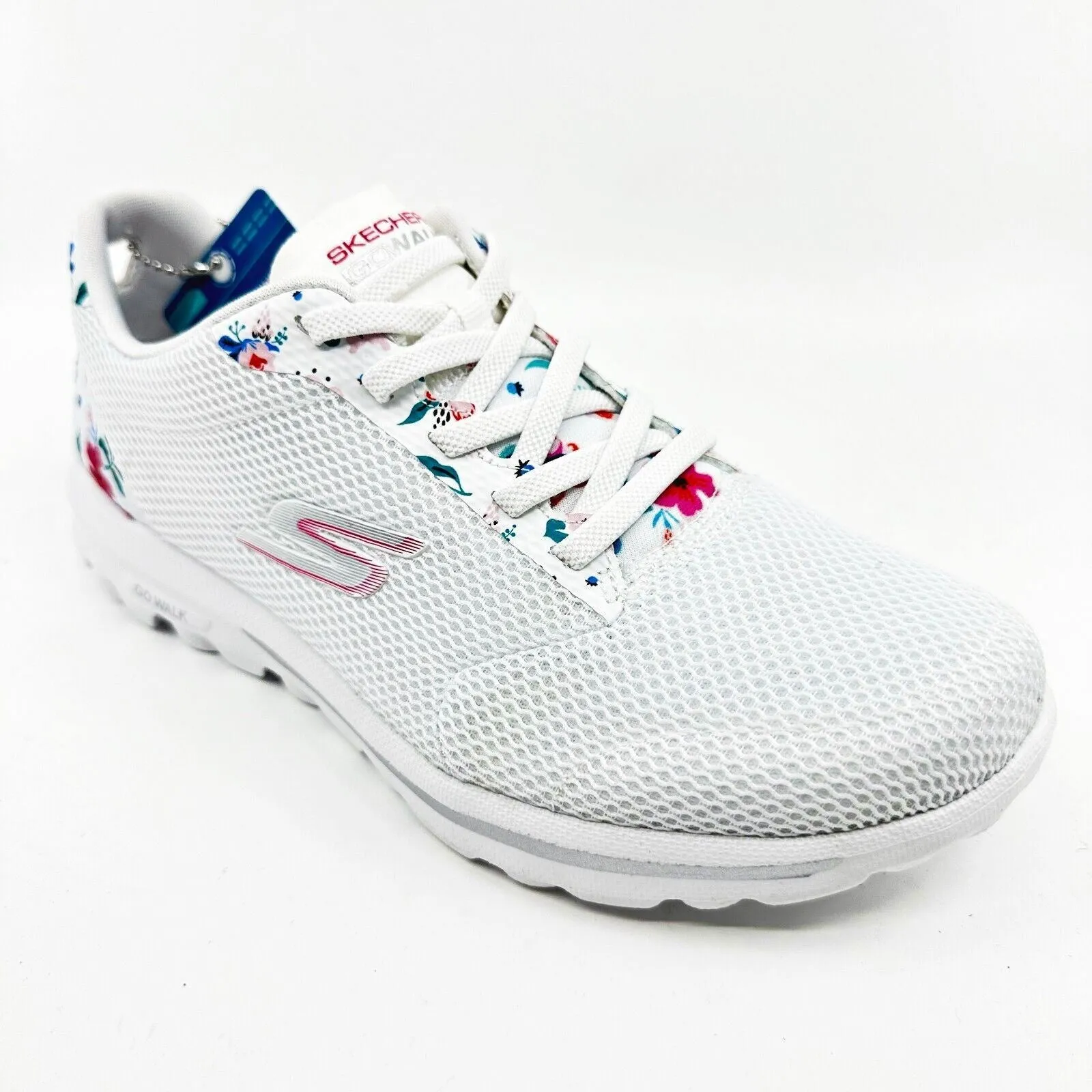 Skechers Go Walk Classic Dream White Womens Comfort Sneakers
