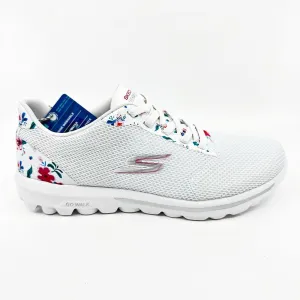 Skechers Go Walk Classic Dream White Womens Comfort Sneakers