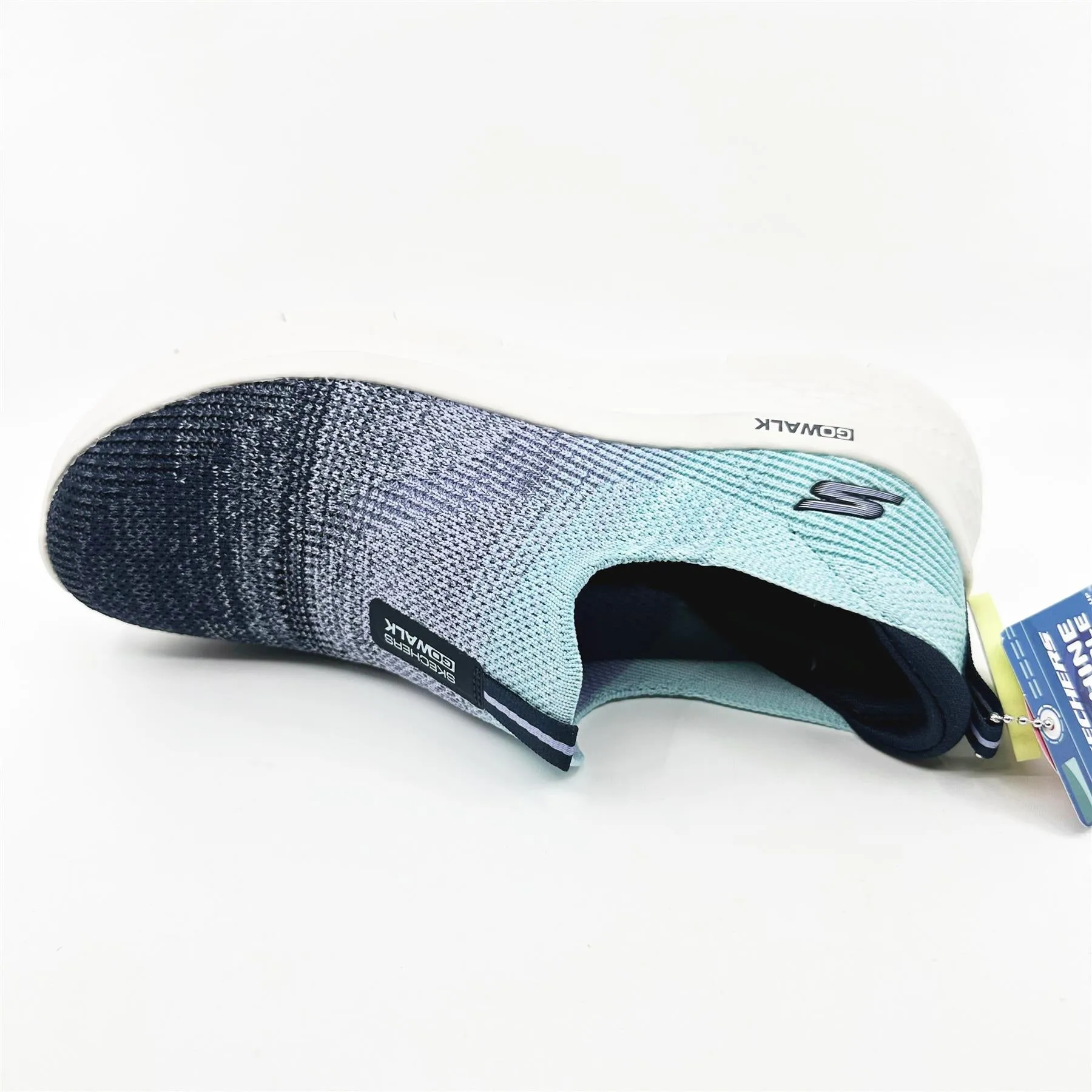 SKECHERS Go Walk Flex Cali Sunset Navy Aqua Womens  Slip On Sneakers