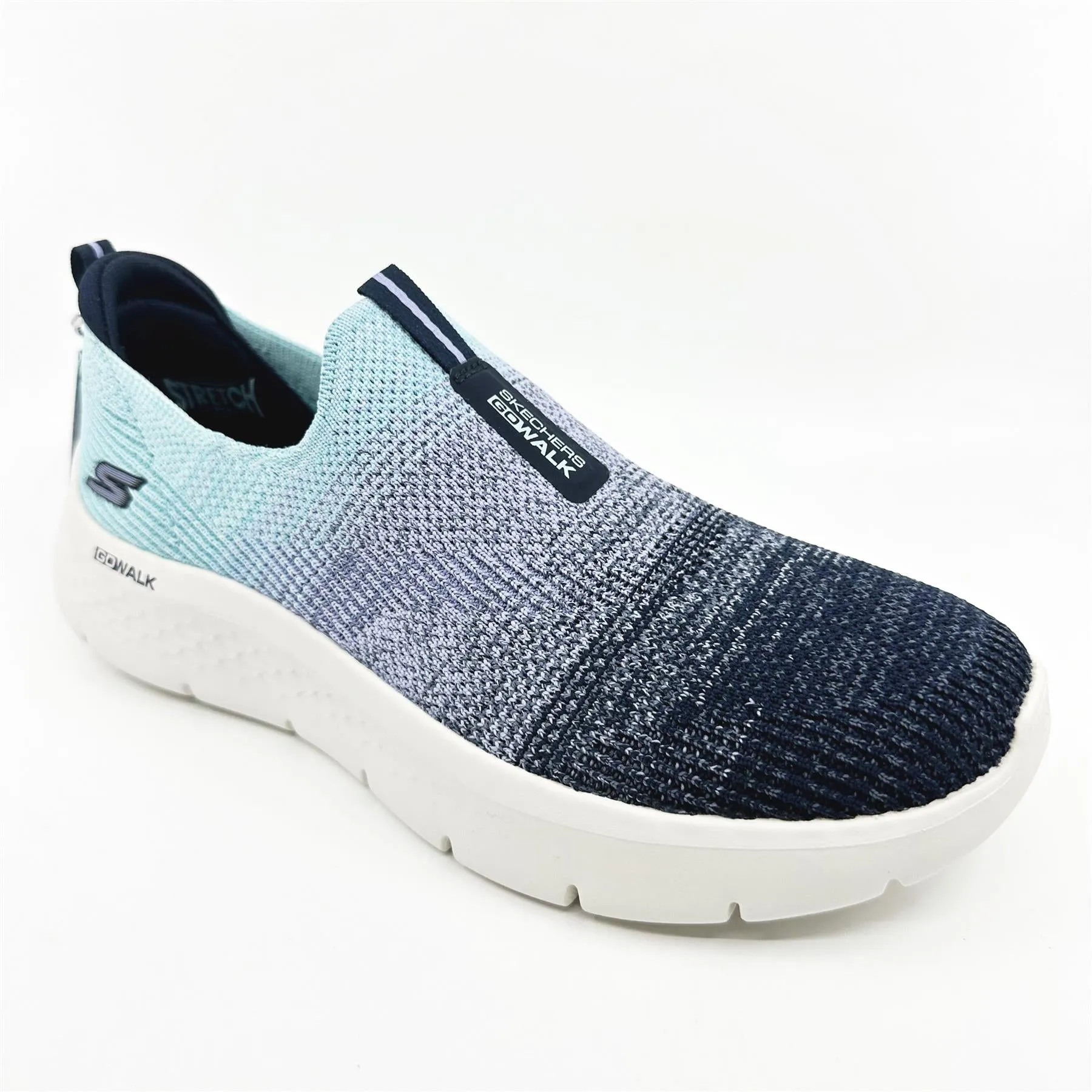 SKECHERS Go Walk Flex Cali Sunset Navy Aqua Womens  Slip On Sneakers