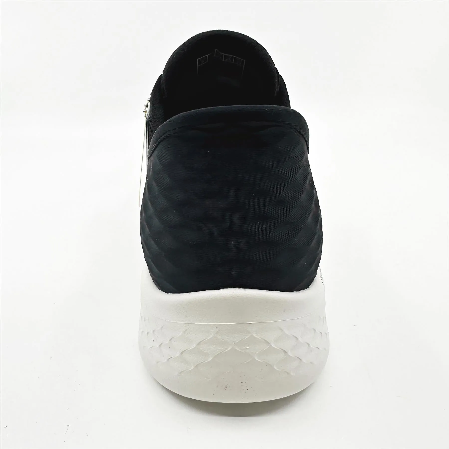 Skechers Go Walk Flex Grand Entry Black White Womens Narrow Slip On Sneakers