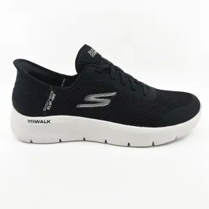 Skechers Go Walk Flex Grand Entry Black White Womens Narrow Slip On Sneakers