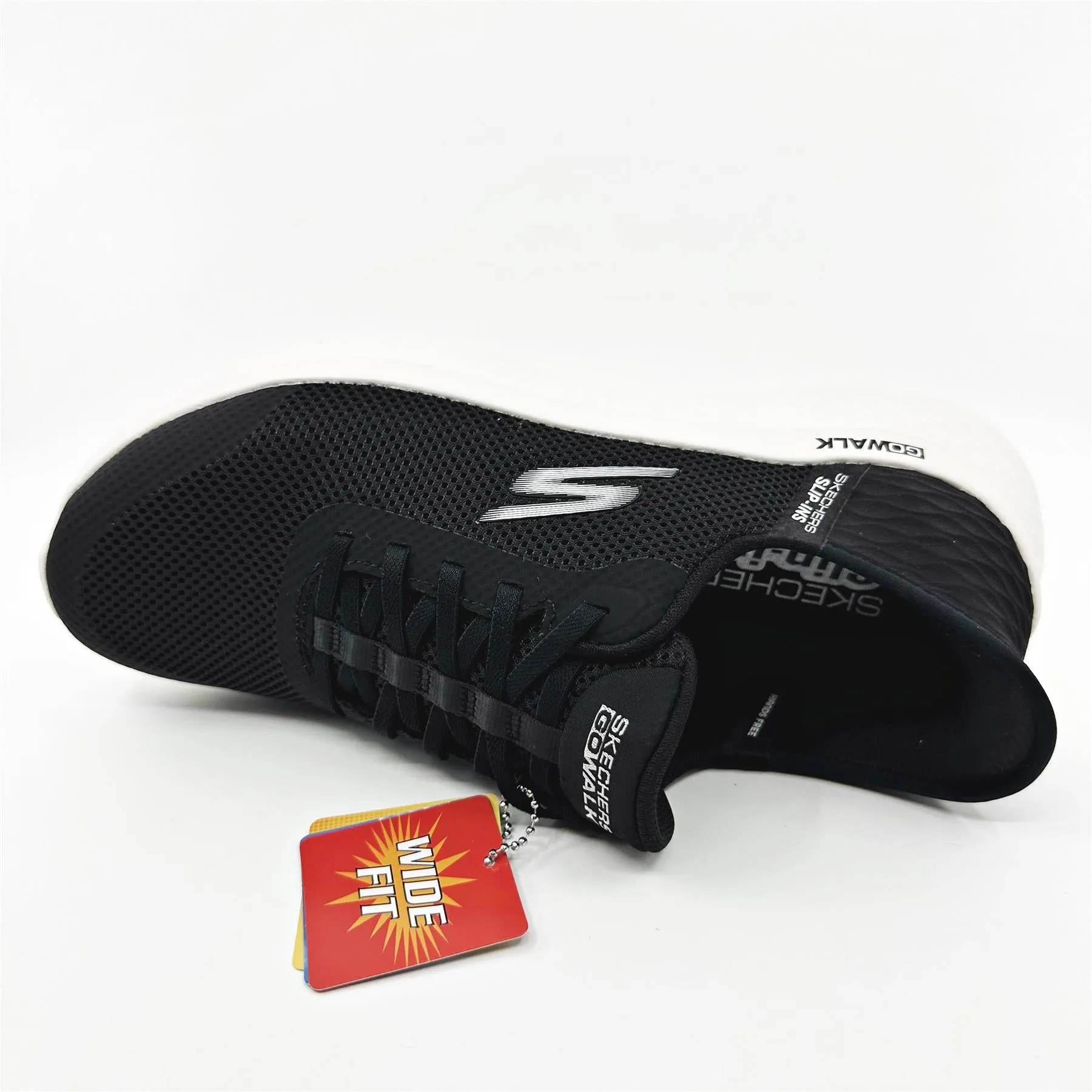 Skechers Go Walk Flex Grand Entry Black Womens Size 11 Wide Slip On Sneakers