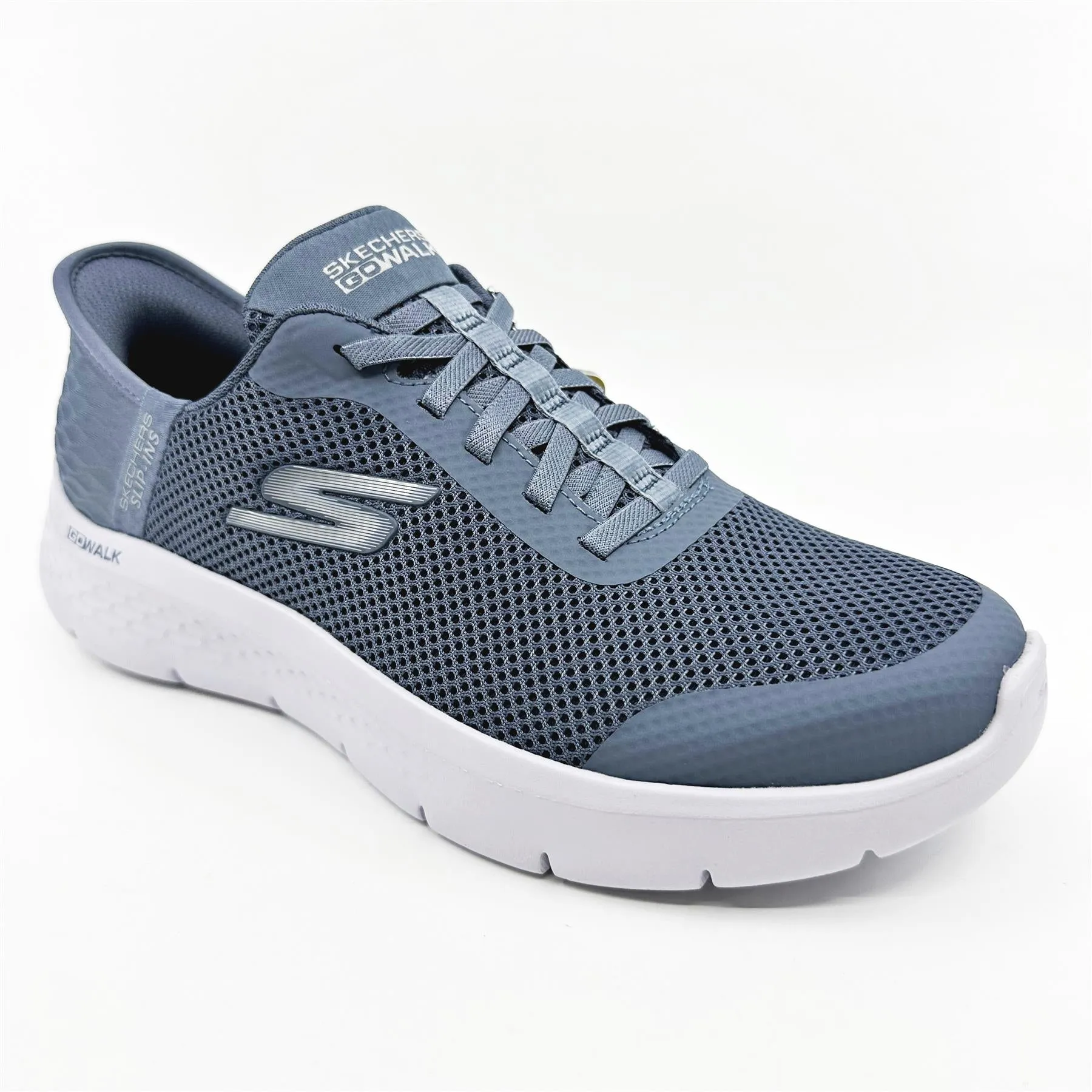 SKECHERS Go Walk Flex Grand Entry Blue Womens  Slip On Sneakers