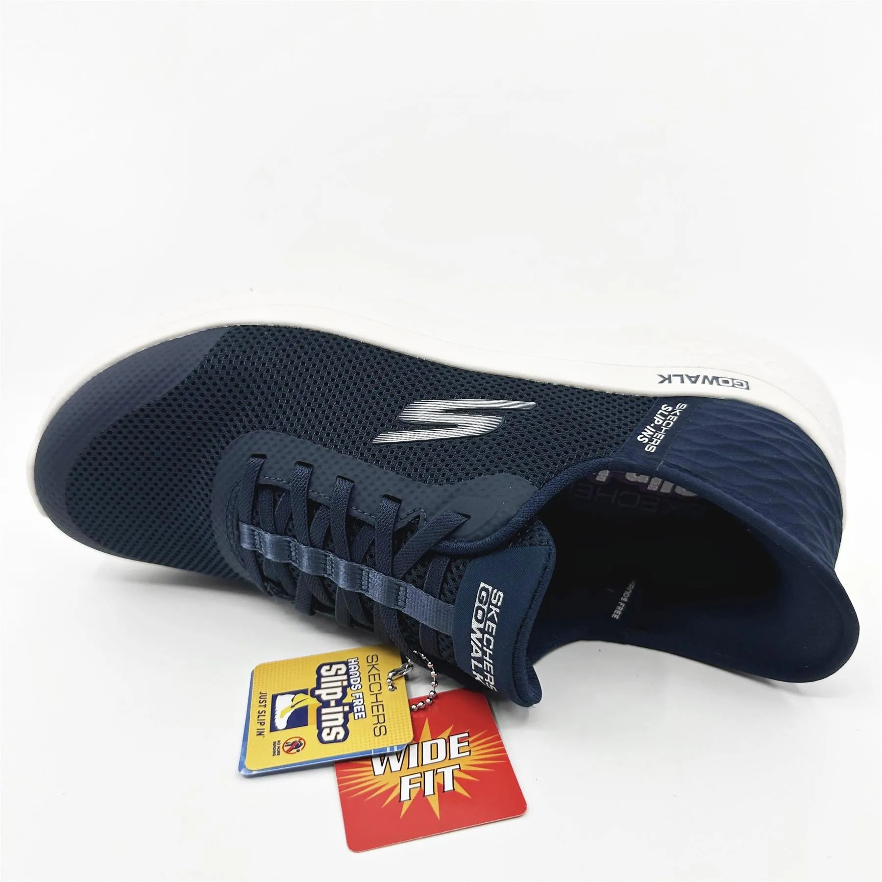 Skechers Go Walk Flex Grand Entry Navy Womens Size 12 Wide Slip On Sneakers