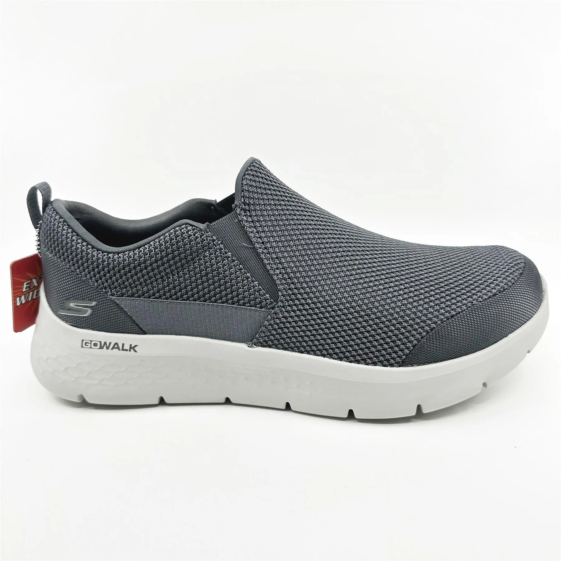 Skechers Go Walk Flex Impeccable II Charcoal Mens Extra Wide Slip On Sneakers