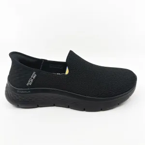 Skechers Go Walk Flex Relish Black Womens Wide Slip On Sneakers