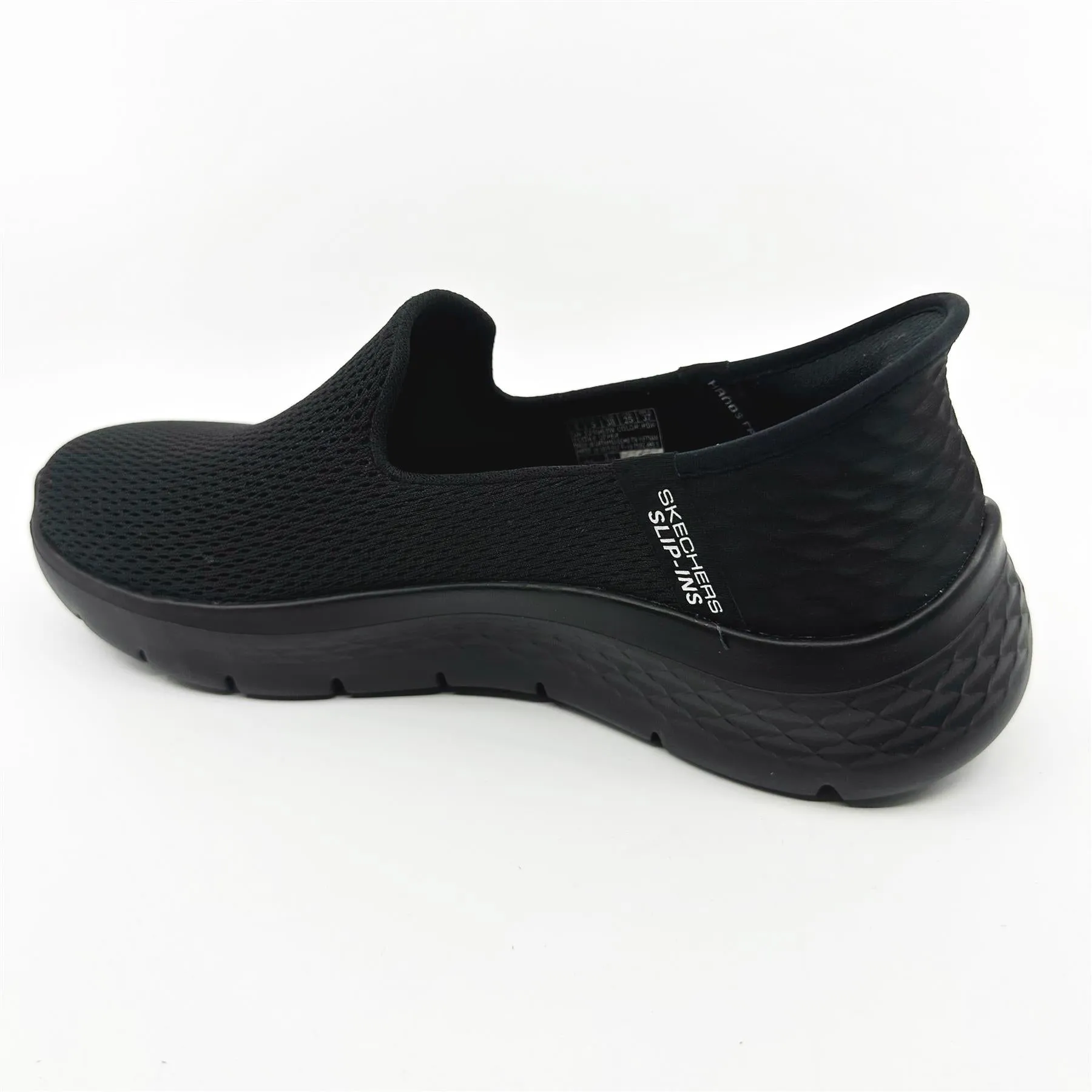 Skechers Go Walk Flex Relish Black Womens Wide Slip On Sneakers