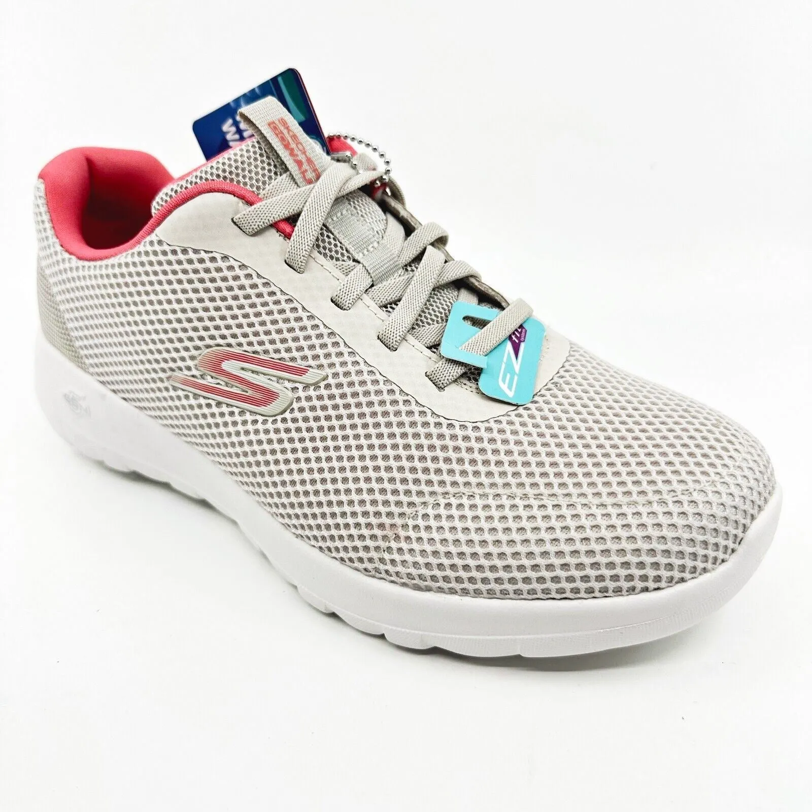 Skechers Go Walk Joy Light Motion Off White Pink Womens Size 7.5 Sneakers