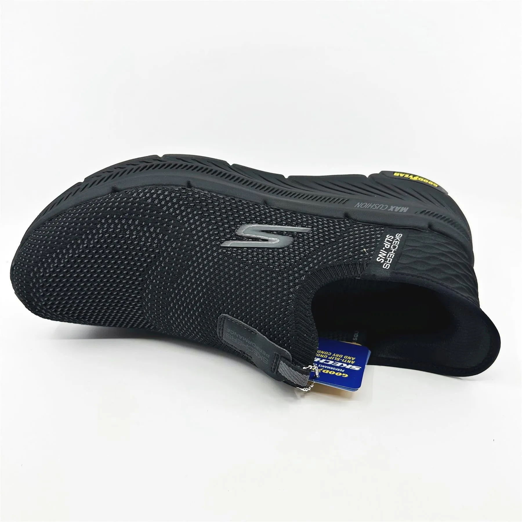 Skechers Max Cushioning Premier 2.0 Black Mens Slip On Sneakers