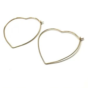 SMALL HEART HOOP - GOLD FILL