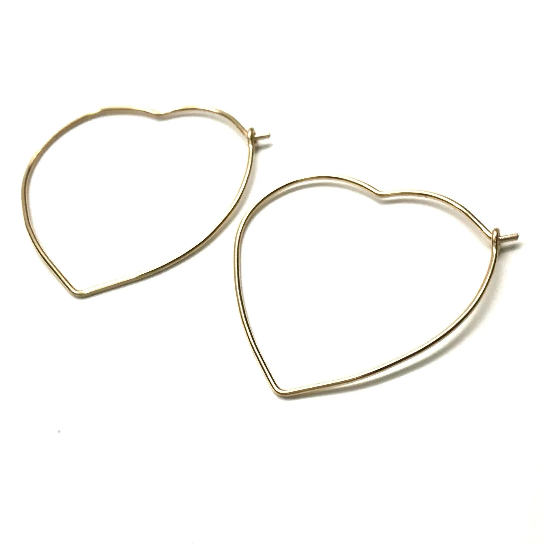 SMALL HEART HOOP - GOLD FILL