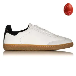 Sporty Trainer - White/Black Suede