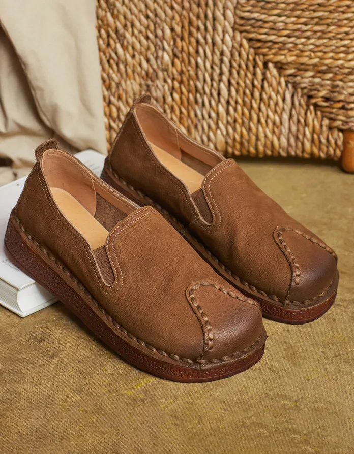 Spring Soft Sole Handmade Retro Flat Shoes